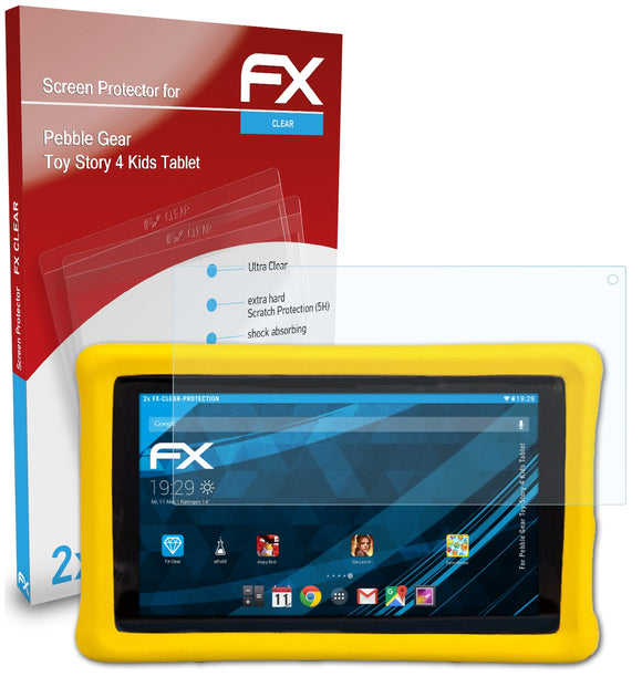 atFoliX FX-Clear Schutzfolie für Pebble Gear Toy Story 4 Kids Tablet