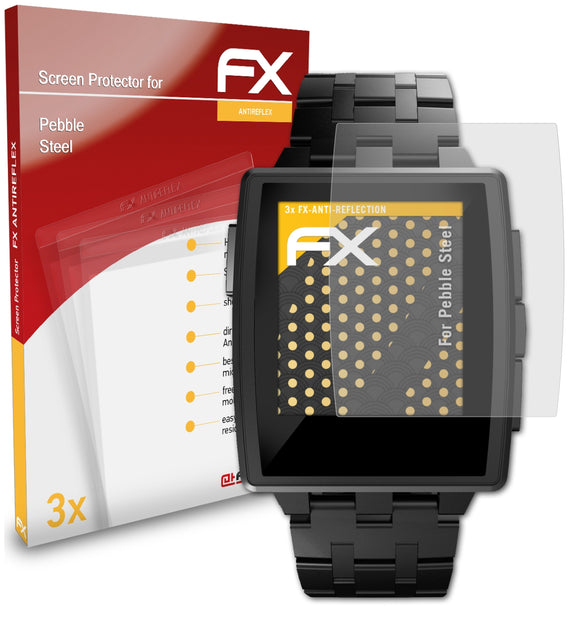 atFoliX FX-Antireflex Displayschutzfolie für Pebble Steel