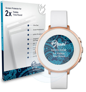 Bruni Basics-Clear Displayschutzfolie für Pebble Time Round