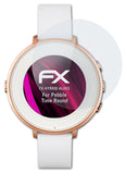 Glasfolie atFoliX kompatibel mit Pebble Time Round, 9H Hybrid-Glass FX