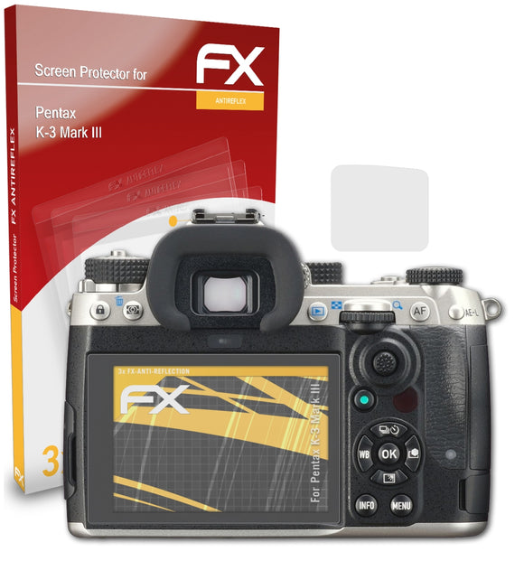 atFoliX FX-Antireflex Displayschutzfolie für Pentax K-3 Mark III