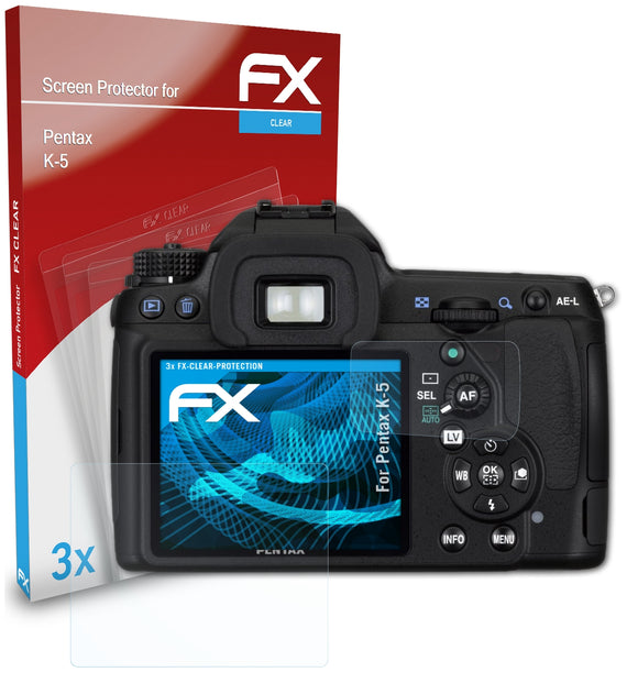 atFoliX FX-Clear Schutzfolie für Pentax K-5