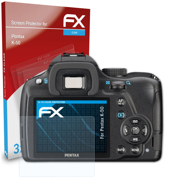 atFoliX FX-Clear Schutzfolie für Pentax K-50