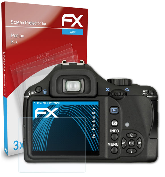 atFoliX FX-Clear Schutzfolie für Pentax K-x