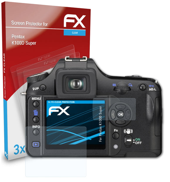 atFoliX FX-Clear Schutzfolie für Pentax K100D Super