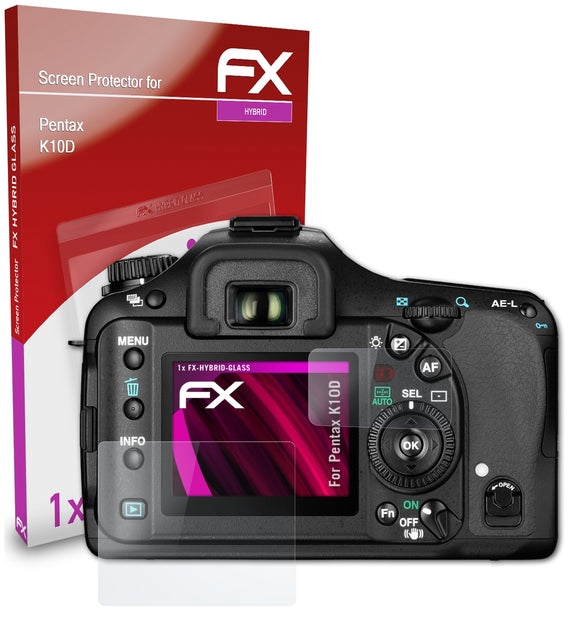 atFoliX FX-Hybrid-Glass Panzerglasfolie für Pentax K10D