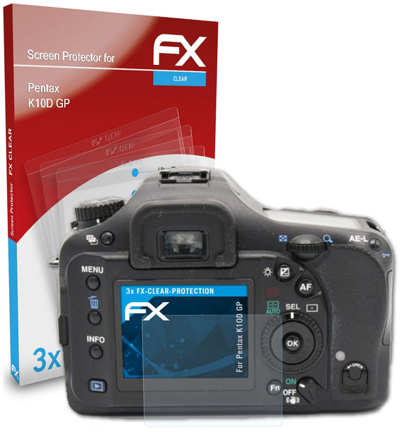 atFoliX FX-Clear Schutzfolie für Pentax K10D GP