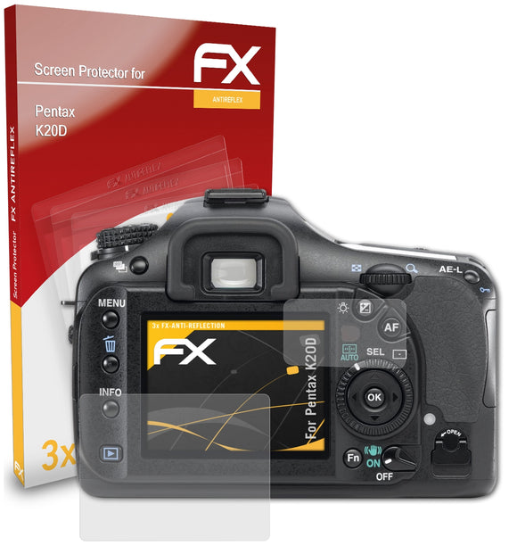 atFoliX FX-Antireflex Displayschutzfolie für Pentax K20D