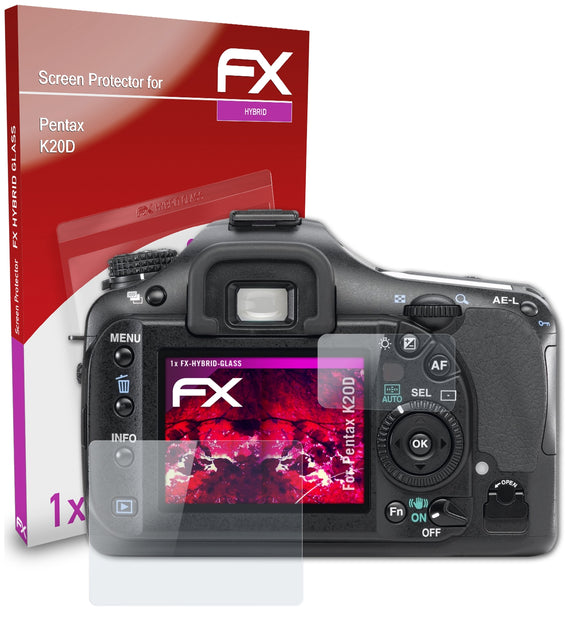 atFoliX FX-Hybrid-Glass Panzerglasfolie für Pentax K20D