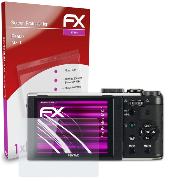 atFoliX FX-Hybrid-Glass Panzerglasfolie für Pentax MX-1