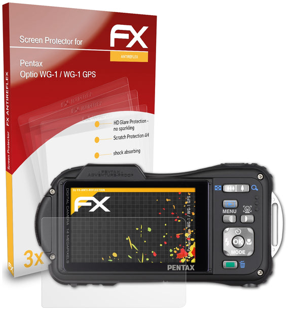 atFoliX FX-Antireflex Displayschutzfolie für Pentax Optio WG-1 / WG-1 GPS