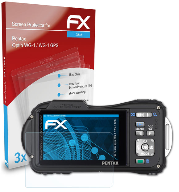 atFoliX FX-Clear Schutzfolie für Pentax Optio WG-1 / WG-1 GPS