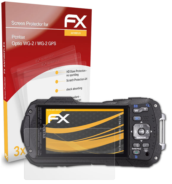 atFoliX FX-Antireflex Displayschutzfolie für Pentax Optio WG-2 / WG-2 GPS