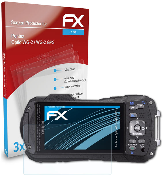 atFoliX FX-Clear Schutzfolie für Pentax Optio WG-2 / WG-2 GPS