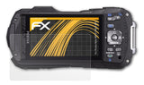 Panzerfolie atFoliX kompatibel mit Pentax Optio WG-3 / WG-3 GPS, entspiegelnde und stoßdämpfende FX (3X)