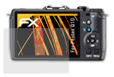 Panzerfolie atFoliX kompatibel mit Pentax Q10, entspiegelnde und stoßdämpfende FX (3X)