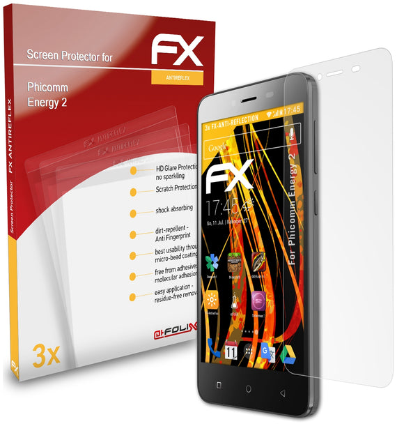 atFoliX FX-Antireflex Displayschutzfolie für Phicomm Energy 2