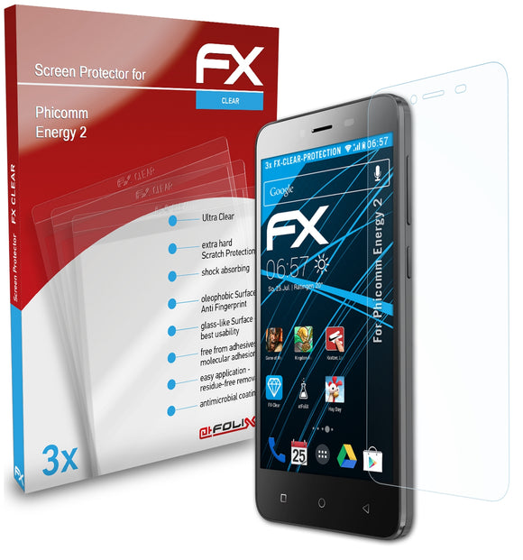 atFoliX FX-Clear Schutzfolie für Phicomm Energy 2
