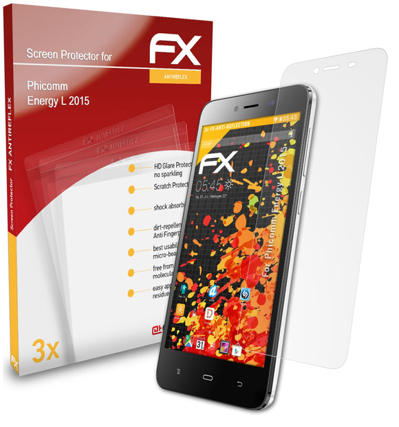 atFoliX FX-Antireflex Displayschutzfolie für Phicomm Energy L (2015)