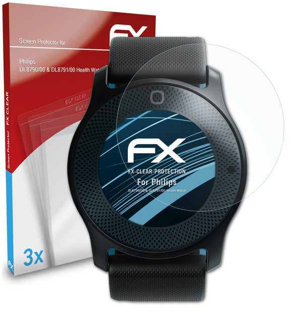 atFoliX FX-Clear Schutzfolie für Philips DL8790/00 & DL8791/00 (Health Watch)