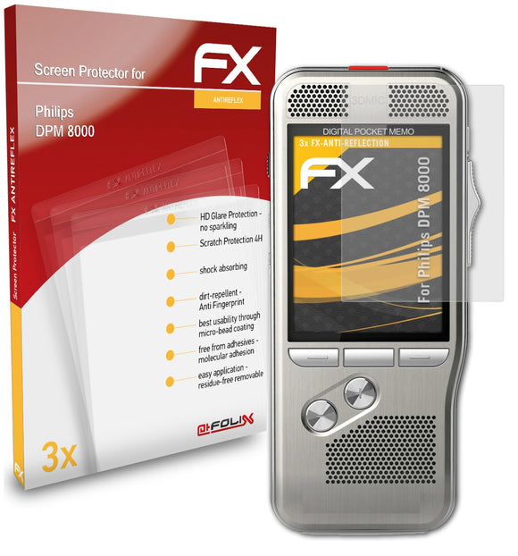 atFoliX FX-Antireflex Displayschutzfolie für Philips DPM 8000