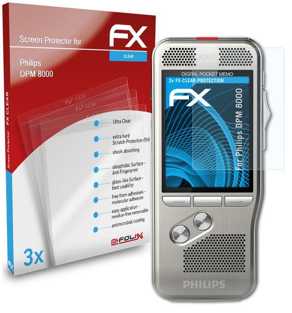 atFoliX FX-Clear Schutzfolie für Philips DPM 8000