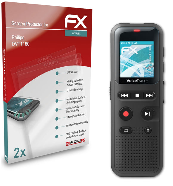 atFoliX FX-ActiFleX Displayschutzfolie für Philips DVT1160