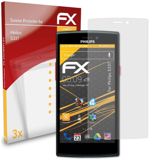 atFoliX FX-Antireflex Displayschutzfolie für Philips S337