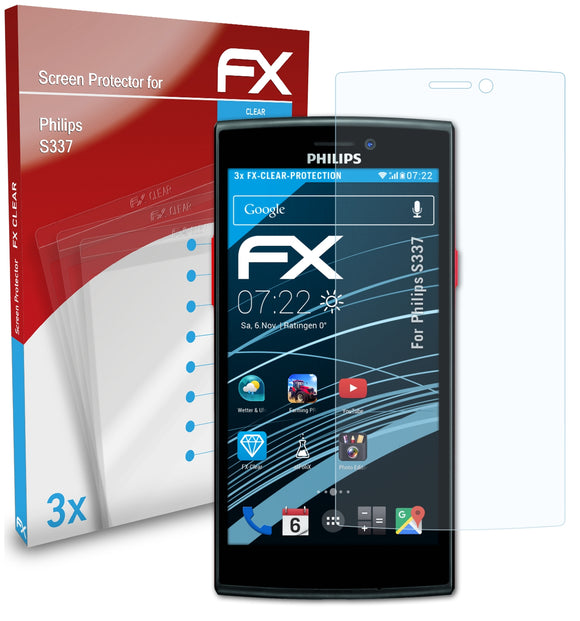 atFoliX FX-Clear Schutzfolie für Philips S337