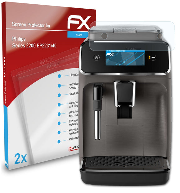 atFoliX FX-Clear Schutzfolie für Philips Series 2200 (EP2231/40)
