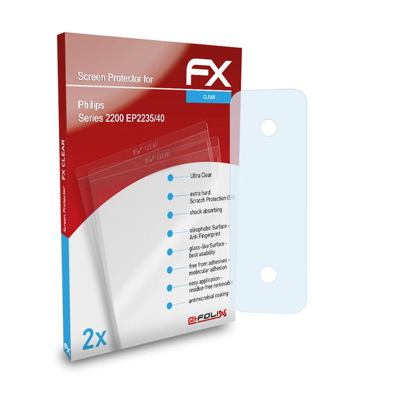 atFoliX FX-Clear Schutzfolie für Philips Series 2200 (EP2235/40)