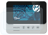 Schutzfolie Bruni kompatibel mit Philips WelcomeEye AddCompact 4.3 Inch DES9300DDE/10, glasklare (2X)