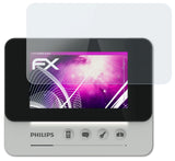Glasfolie atFoliX kompatibel mit Philips WelcomeEye AddCompact 4.3 Inch DES9300DDE/10, 9H Hybrid-Glass FX