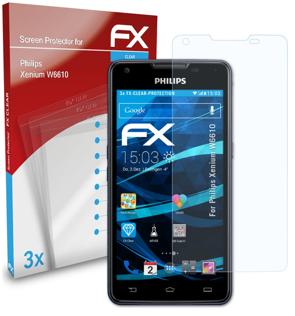 atFoliX FX-Clear Schutzfolie für Philips Xenium W6610