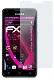 Glasfolie atFoliX kompatibel mit Philips Xenium W6610, 9H Hybrid-Glass FX