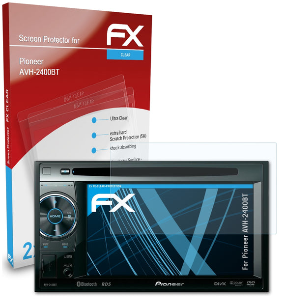 atFoliX FX-Clear Schutzfolie für Pioneer AVH-2400BT