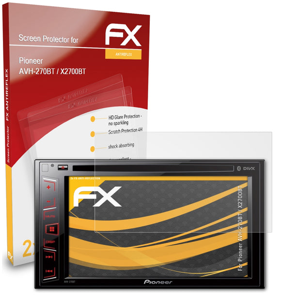 atFoliX FX-Antireflex Displayschutzfolie für Pioneer AVH-270BT / X2700BT