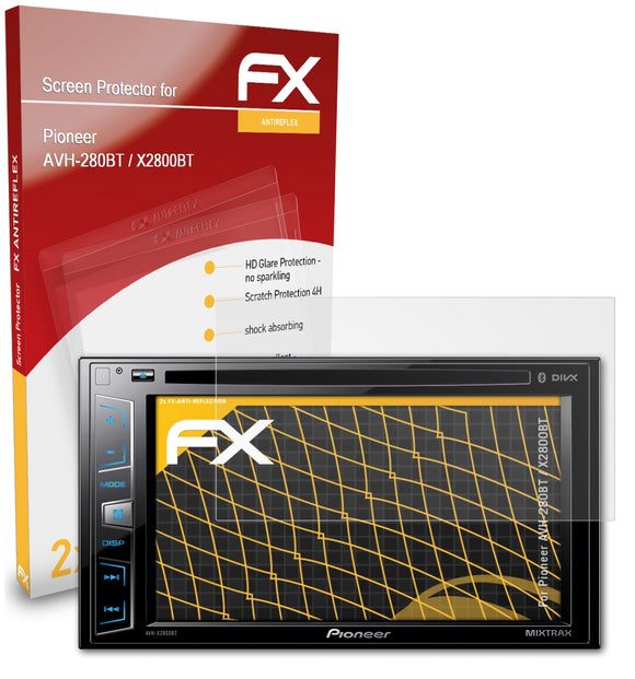 atFoliX FX-Antireflex Displayschutzfolie für Pioneer AVH-280BT / X2800BT
