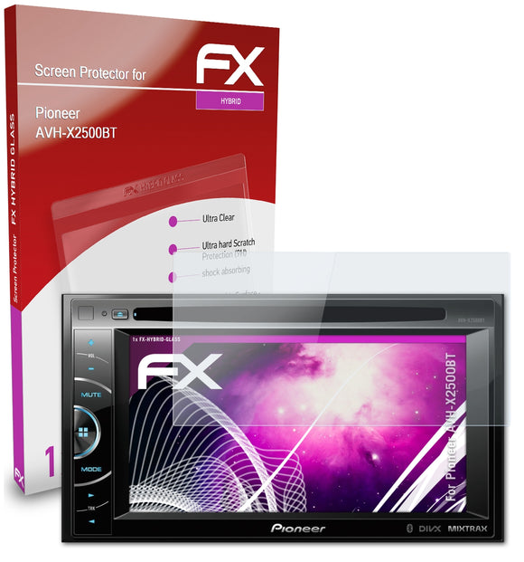 atFoliX FX-Hybrid-Glass Panzerglasfolie für Pioneer AVH-X2500BT