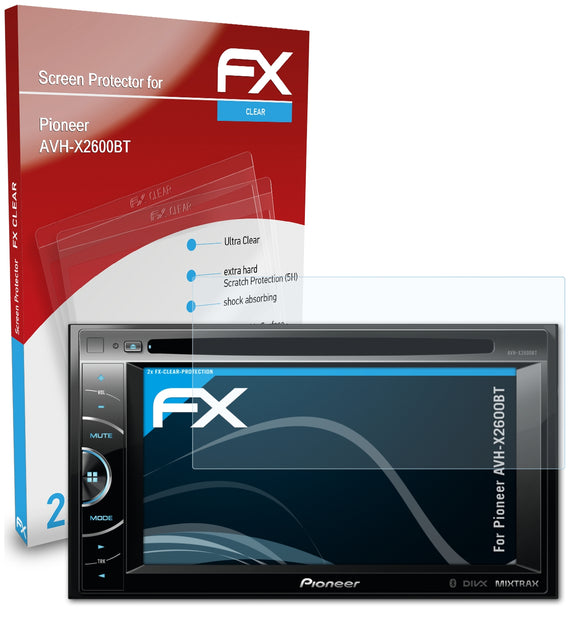 atFoliX FX-Clear Schutzfolie für Pioneer AVH-X2600BT