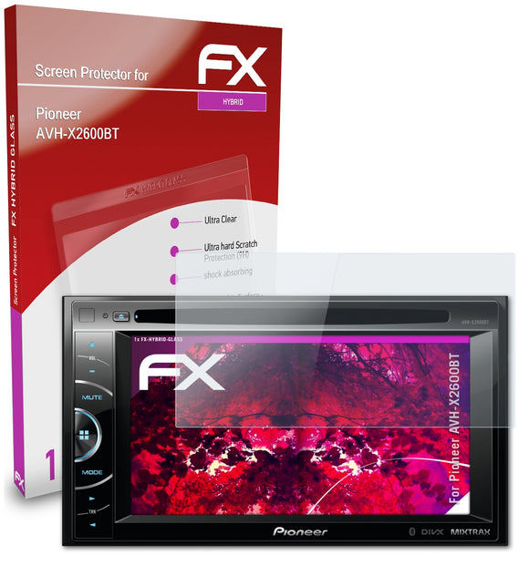 atFoliX FX-Hybrid-Glass Panzerglasfolie für Pioneer AVH-X2600BT