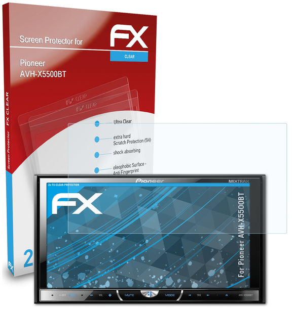 atFoliX FX-Clear Schutzfolie für Pioneer AVH-X5500BT