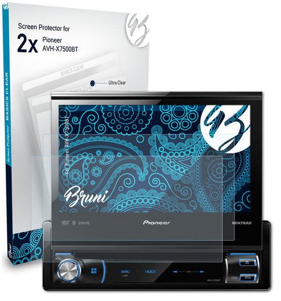 Bruni Basics-Clear Displayschutzfolie für Pioneer AVH-X7500BT