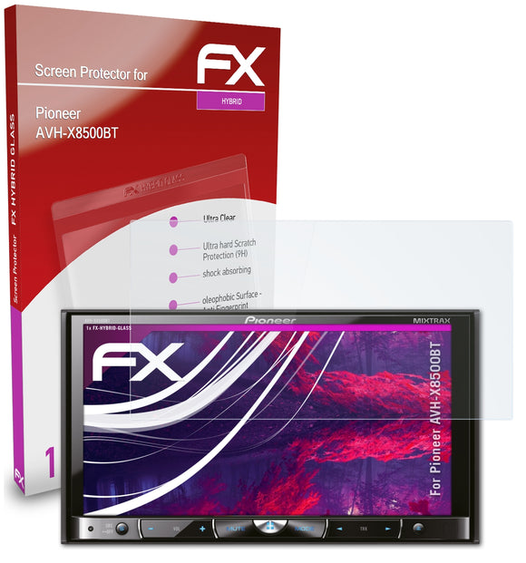 atFoliX FX-Hybrid-Glass Panzerglasfolie für Pioneer AVH-X8500BT