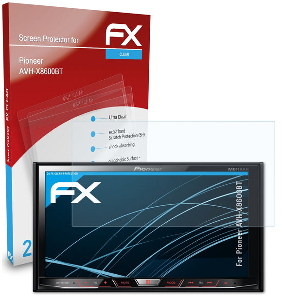 atFoliX FX-Clear Schutzfolie für Pioneer AVH-X8600BT