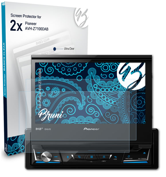 Bruni Basics-Clear Displayschutzfolie für Pioneer AVH-Z7100DAB