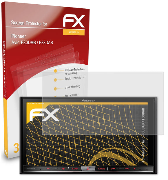 atFoliX FX-Antireflex Displayschutzfolie für Pioneer Avic-F80DAB / F88DAB