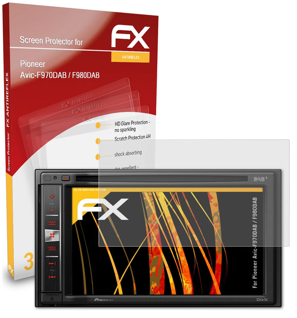 atFoliX FX-Antireflex Displayschutzfolie für Pioneer Avic-F970DAB / F980DAB