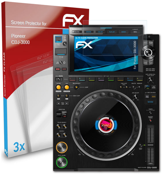 atFoliX FX-Clear Schutzfolie für Pioneer CDJ-3000