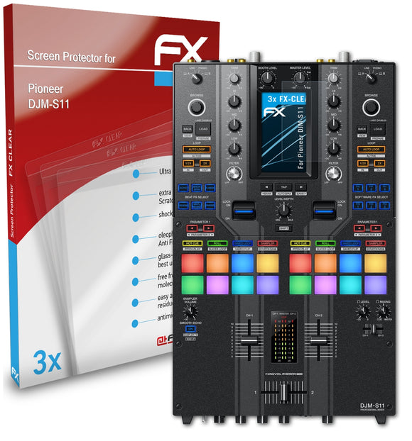 atFoliX FX-Clear Schutzfolie für Pioneer DJM-S11